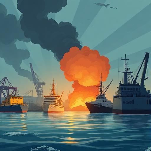 Imagine articol despre Tragedie în Portul Constanța: Două vieți pierdute în urma unei explozii